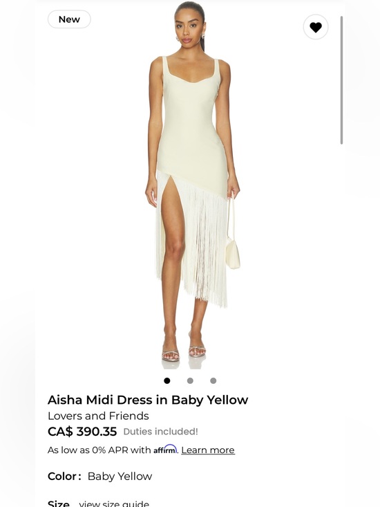 Lovers + Friends Dresses & Skirts - NWT REVOLVE Lovers + Friends Baby Yellow Aisha Midi Fringe Dress